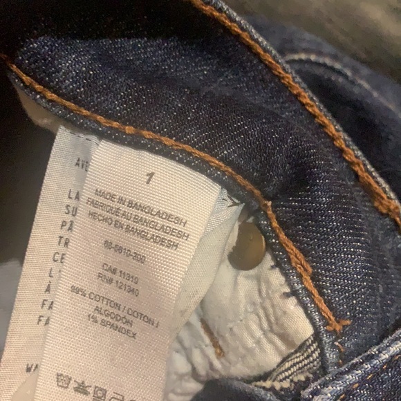 Garage Blue Jean short-shorts size US1- stretch - Picture 6 of 6